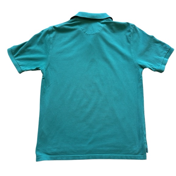 Brooks Brothers Polo Shirt Mens M Teal Green Pink Trim Short Sleeve Golf Pique - Picture 9 of 9